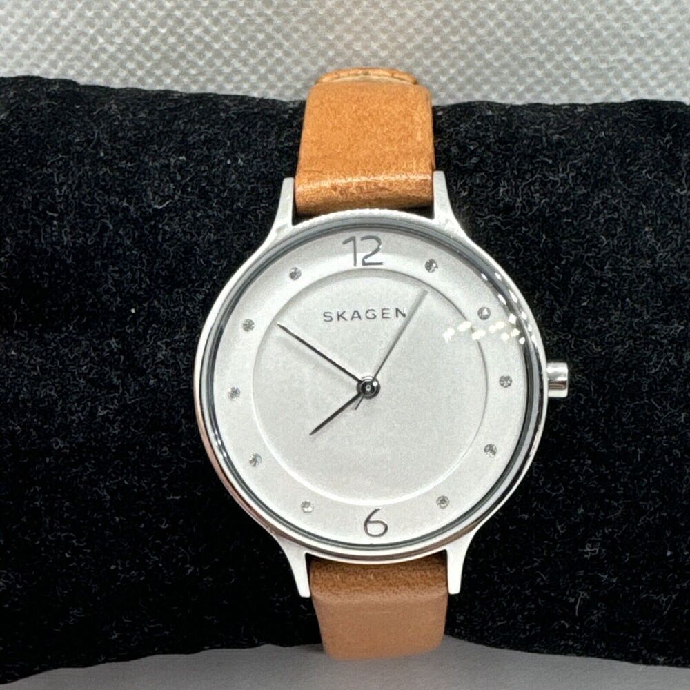 Skagen SKW1085 Women's Brown Leather Analog Dial Quartz Wrist Watch AEA234